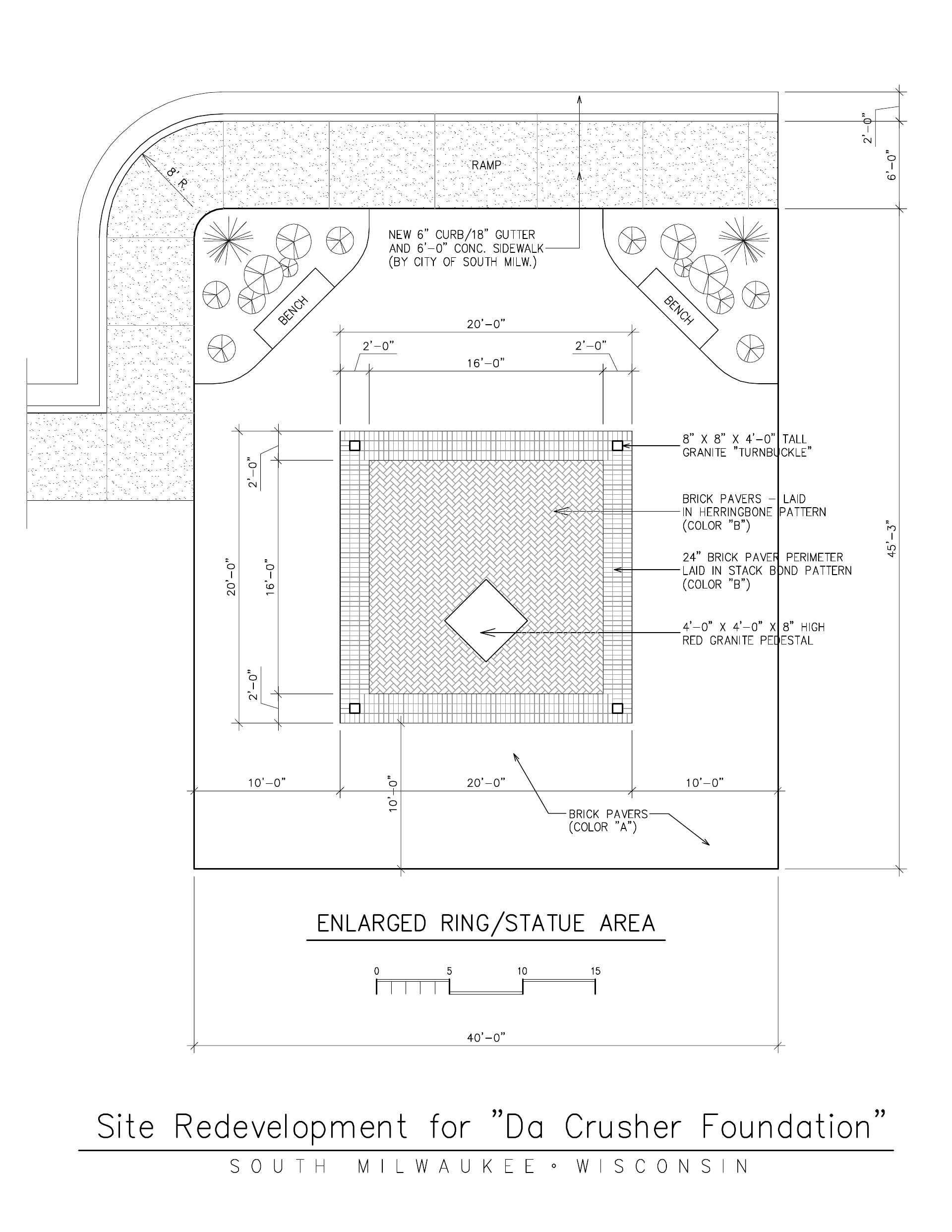 1920x2485 south milwaukee da crusher statue site will resemble wrestling ring - Wrestling Ring Drawing