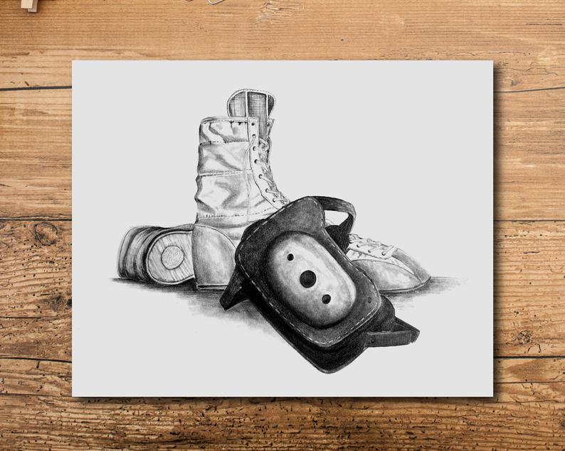 794x635 wrestling decor wrestling art vintage wrestling decor etsy - Wrestling Shoes Drawing