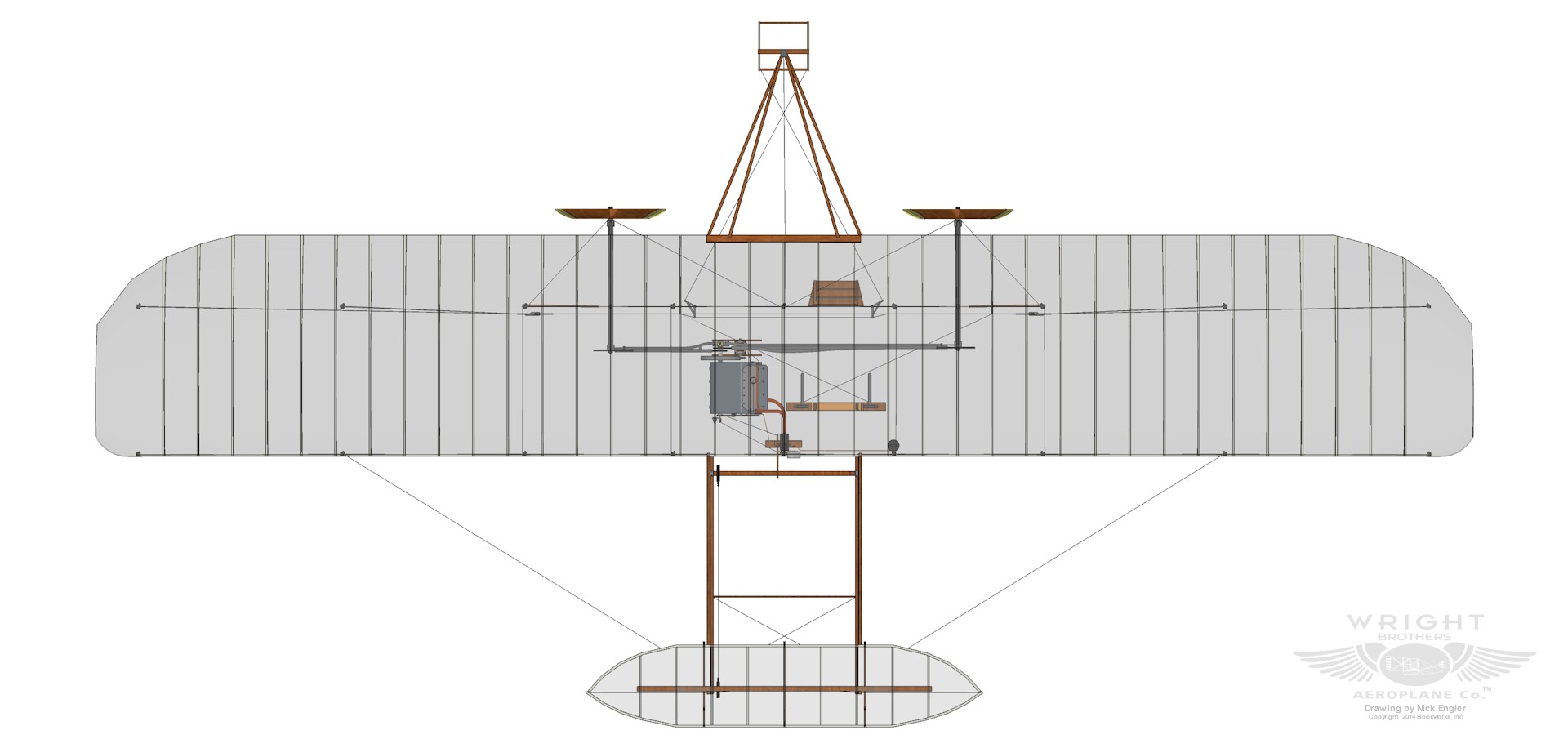 1920x916 Wright Plans Blueprints - Wright Brothers Drawing