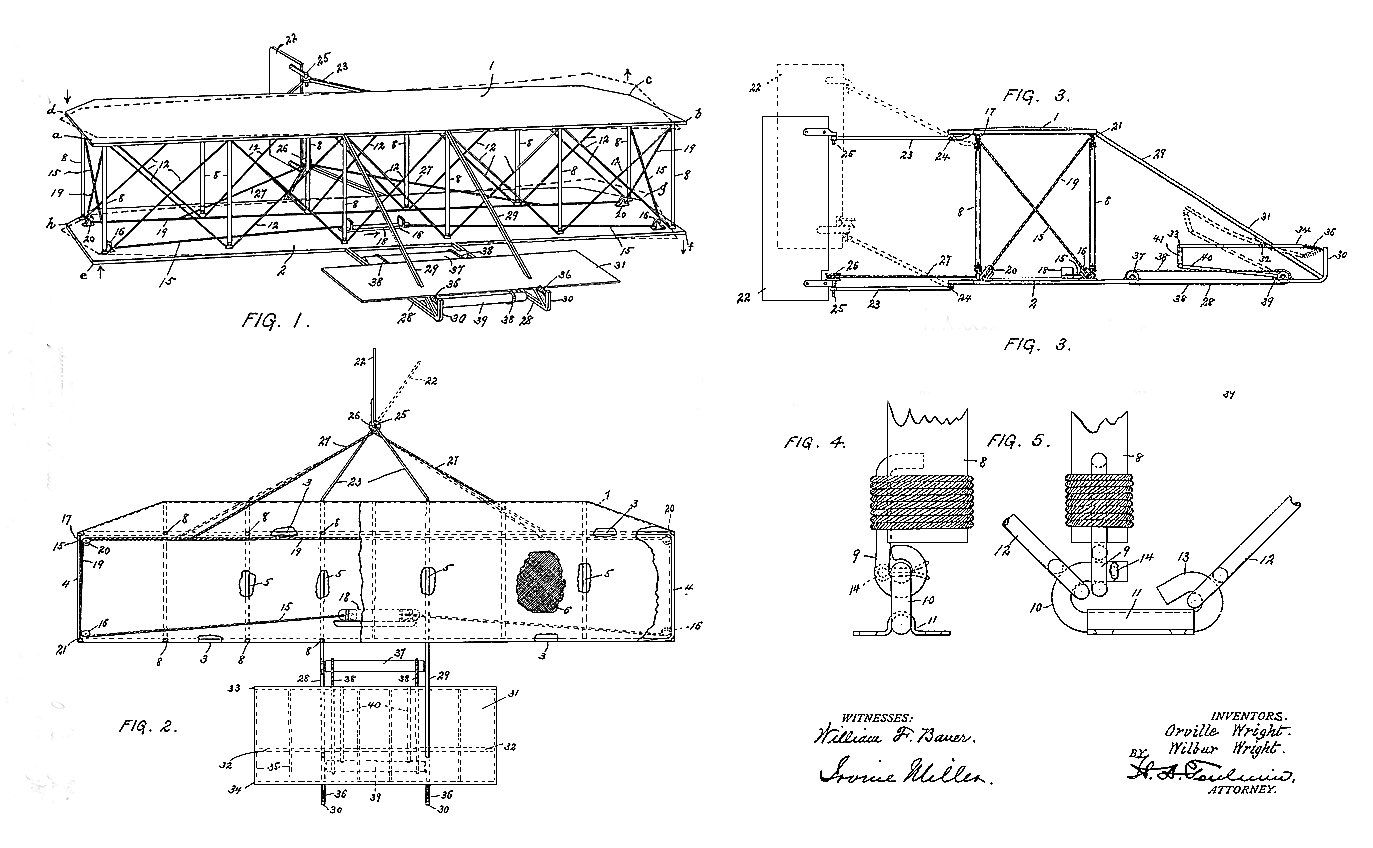 1373x848 wright brothers timeline the patent drawings for the wright - Wright Brothers Drawing