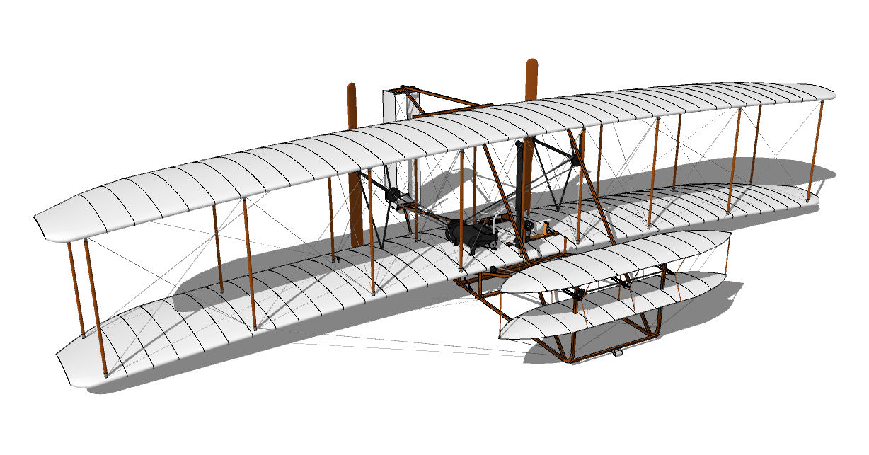 1228x643 Wright Flyer Blueprints - Wright Brothers Drawing