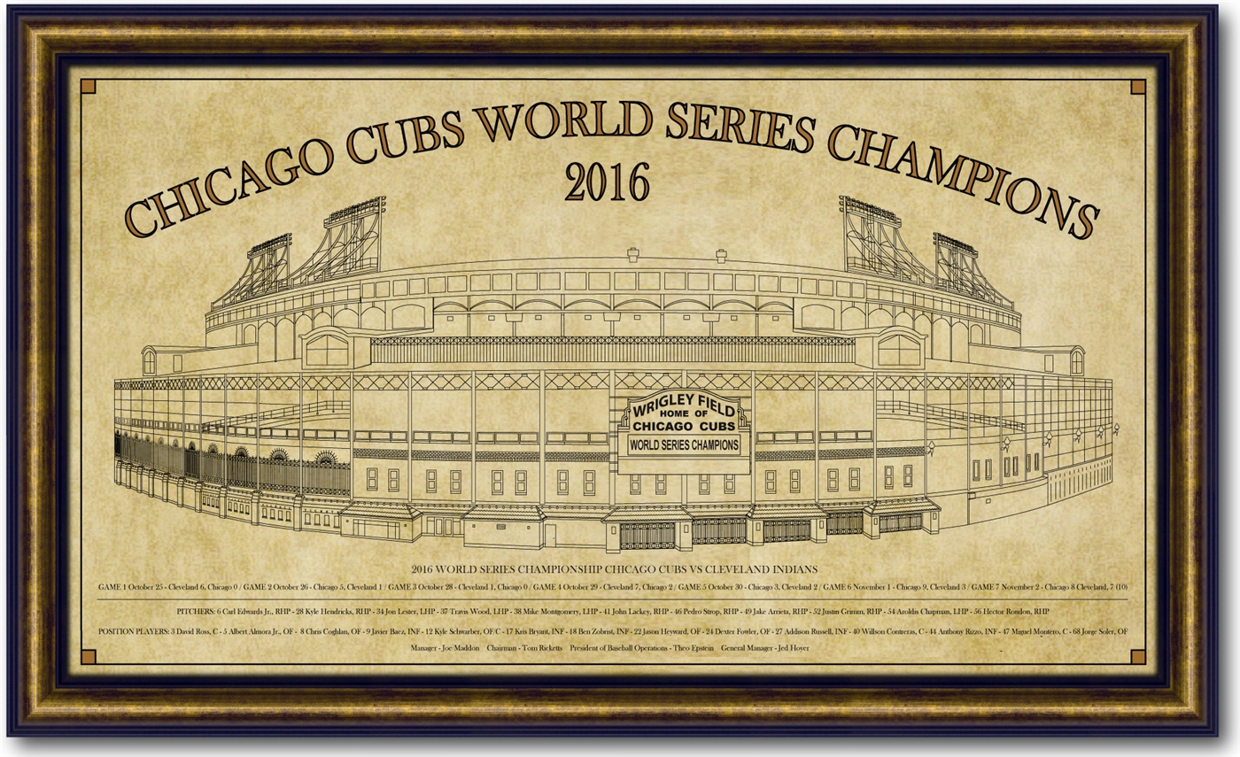 1400x855 wrigley field blueprint drawing commemorating - Wrigley Field Drawing