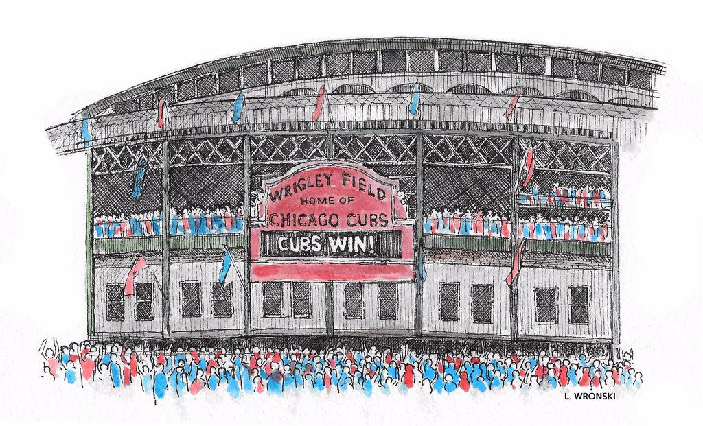1024x621 wrigley field drawing i made! chicubs - Wrigley Field Drawing