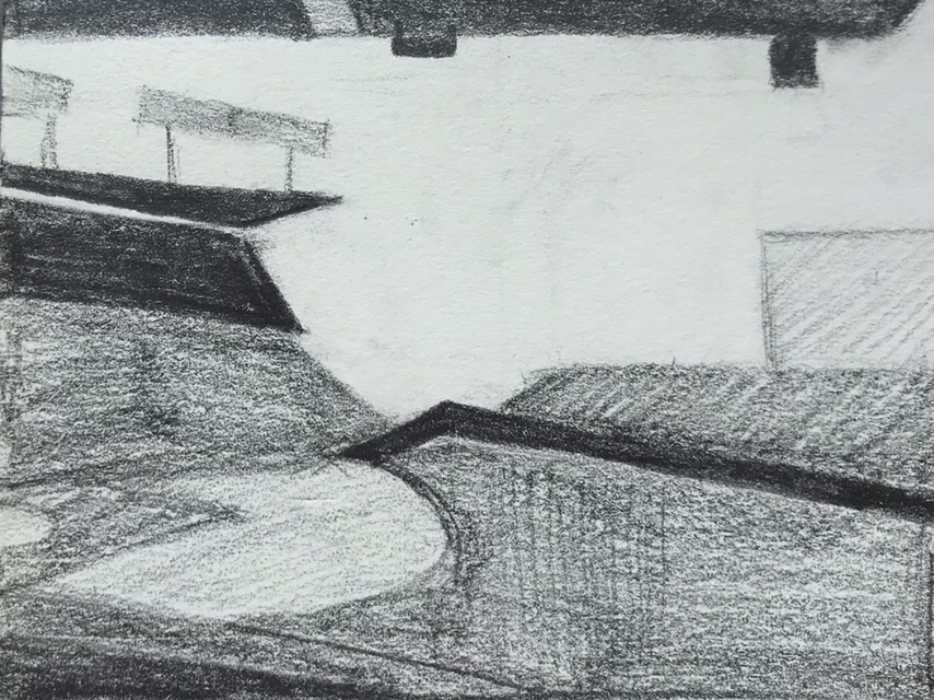 854x640 one drawing - Wrigley Field Drawing