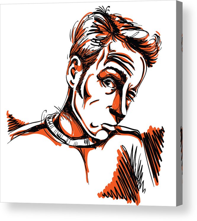 666x750 vector drawing of drunk man or gambler with wrinkles on his - Wrinkles Drawing