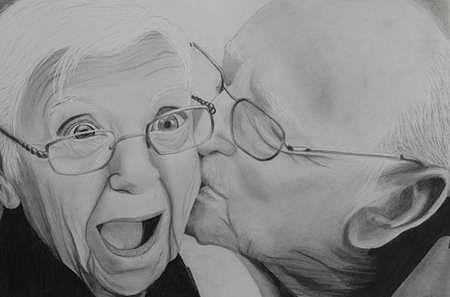 450x297 Wrinkles Drawing - Wrinkles Drawing