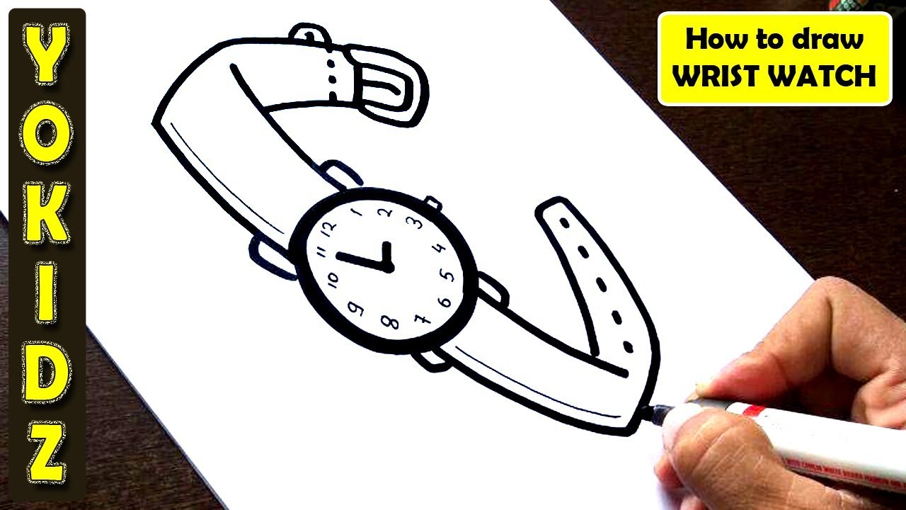 1280x720 how to draw wrist watch - Wrist Watch Drawing