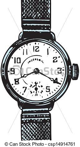 257x470 old wristwatch vector illustration of old wristwatch - Wrist Watch Drawing