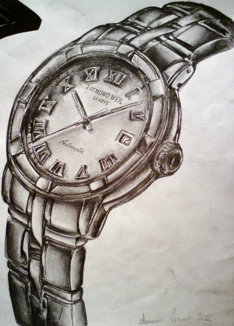 757x1055 watch pic drawing drawing skill - Wrist Watch Drawing