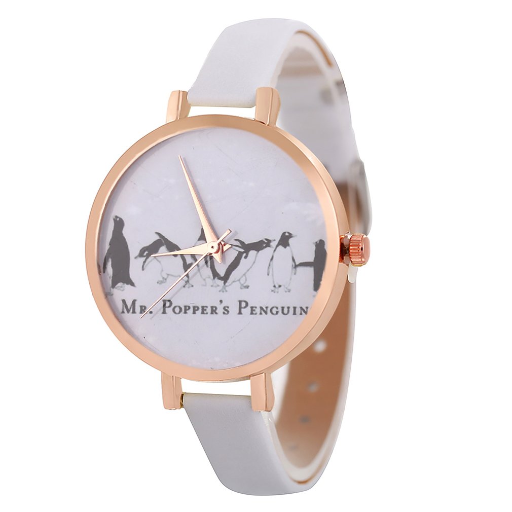 1010x1010 elegant women watches adies dress penguins drawing dial quartz - Wrist Watch Drawing