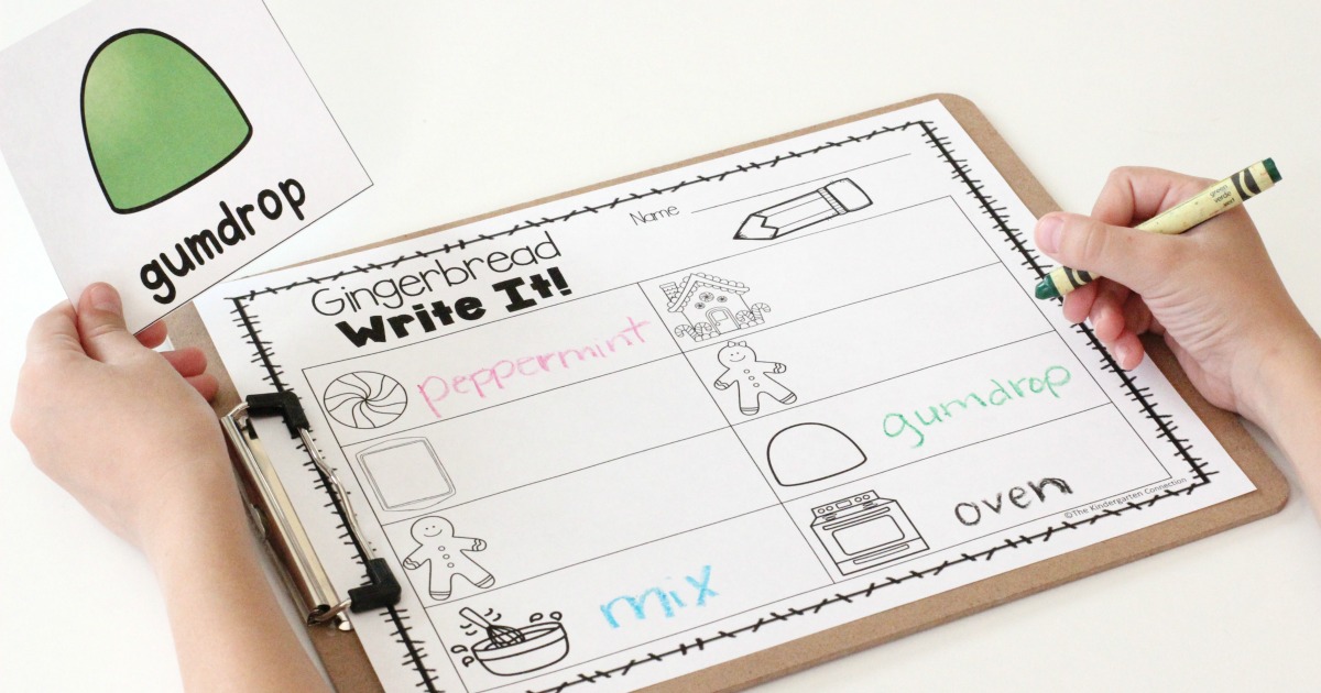 1200x630 Free Gingerbread Write The Room Activity - Writing And Drawing Template For Kindergarten