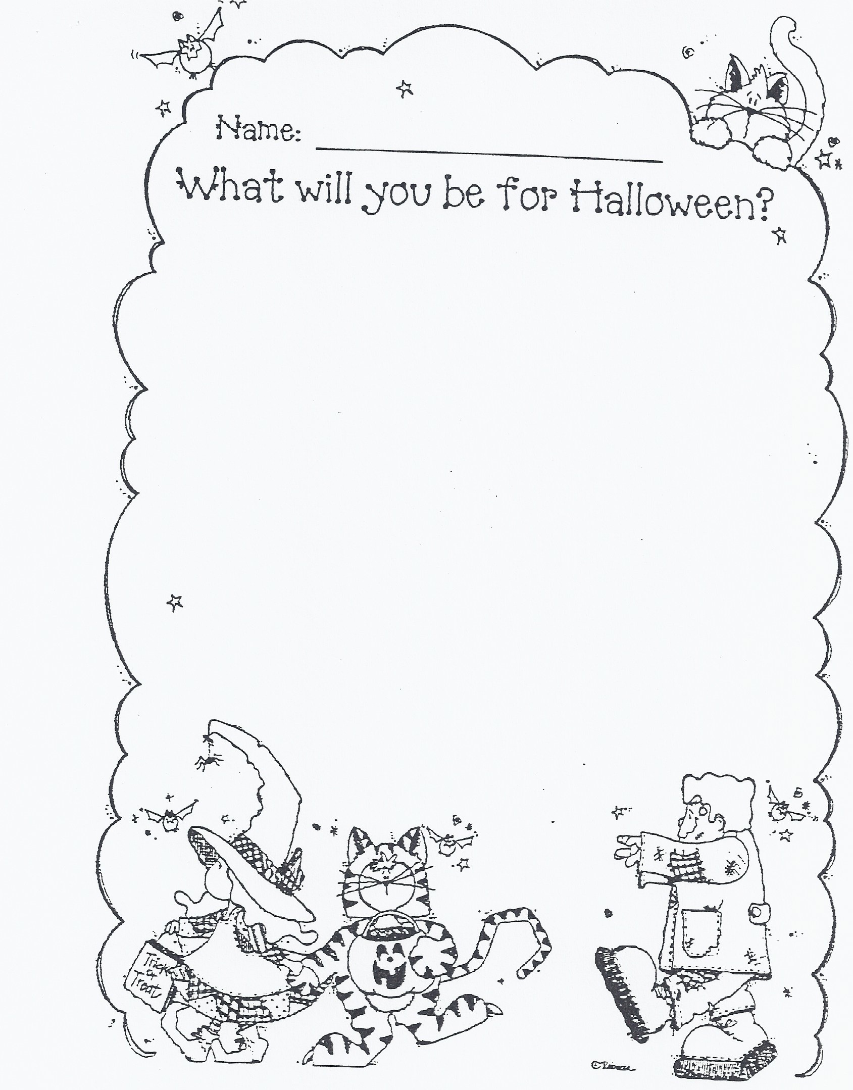 Writing And Drawing Template For Kindergarten At PaintingValley