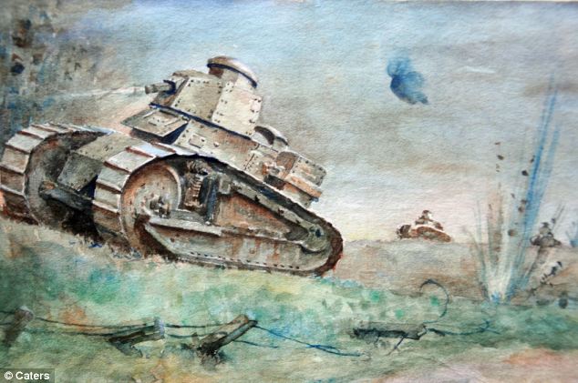 634x421 Hero Soldier Kenneth Wootton's Amazing Diary Drawings Of Wwi - Ww1 Drawings