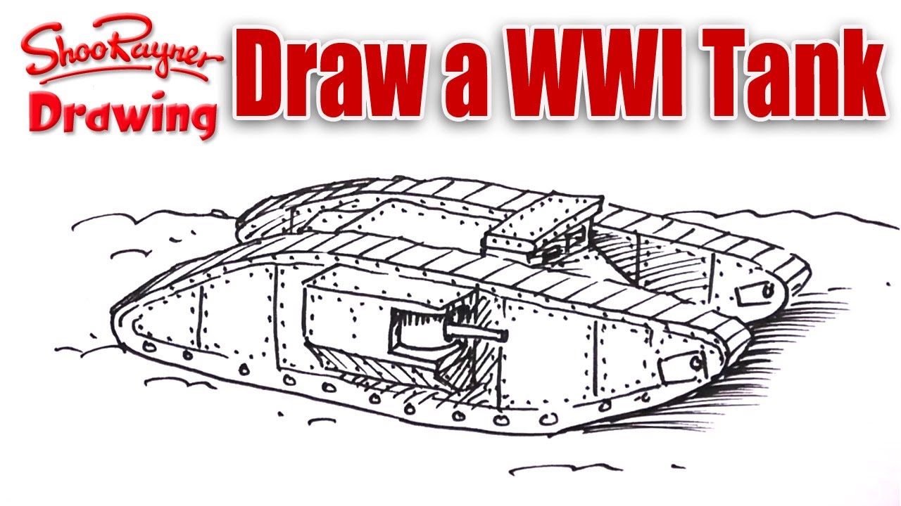 1280x720 How To Draw A Tank - Ww1 Drawings