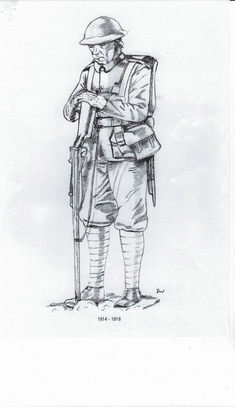 794x1375 Pencil Drawing Soldier Etsy - Ww1 Soldier Drawing