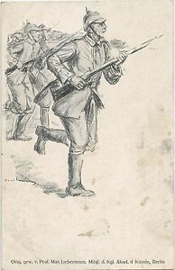 194x300 Soldiers Pickelhaube Charging Sketch Drawing German - Ww1 Soldier Drawing
