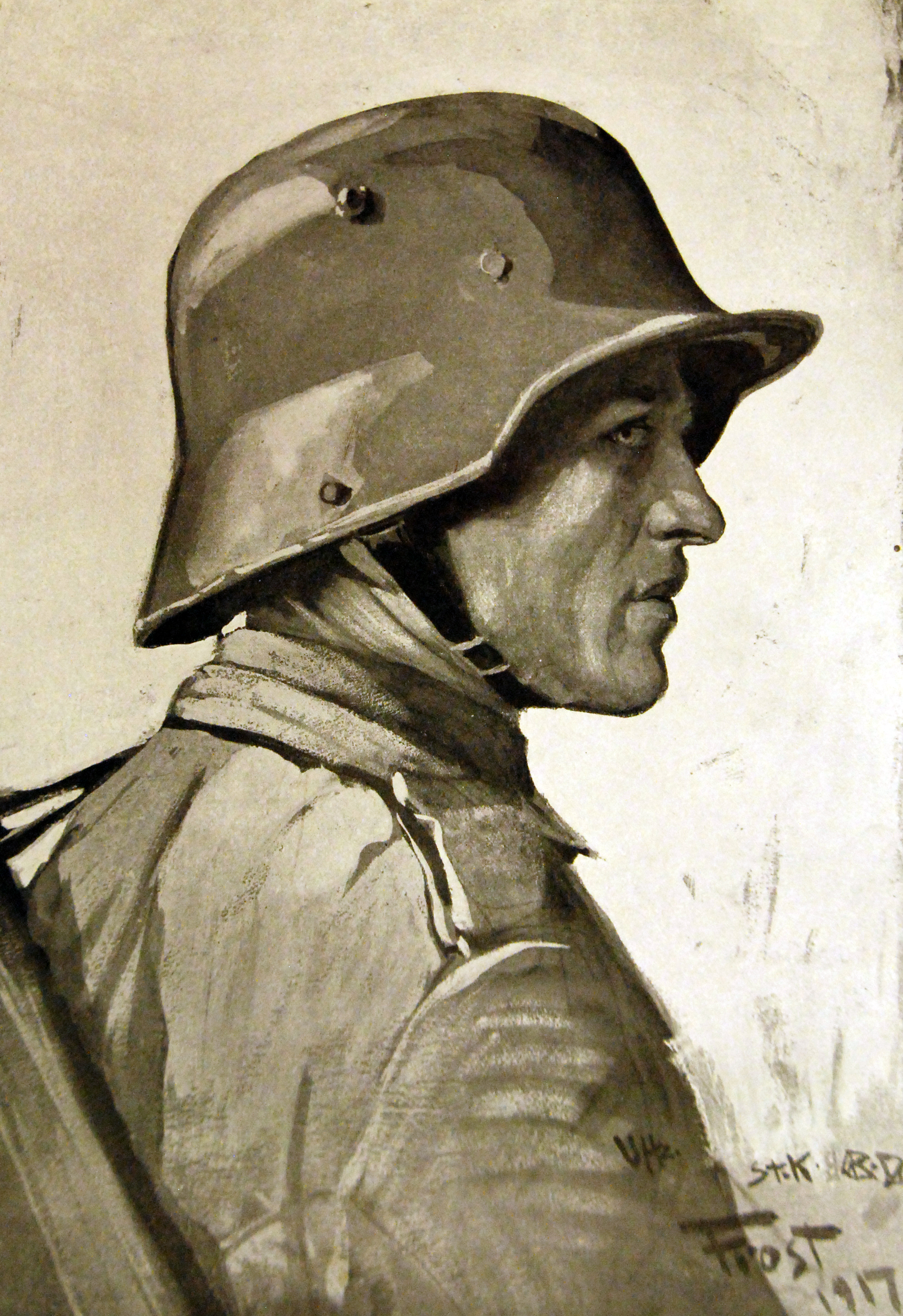 1988x2896 filegerman soldier in the somme in wwi, artwork - Ww1 Soldier Drawing