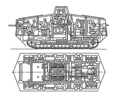 500x417 tank schematics, world war tanks diagram - Ww1 Tank Drawing