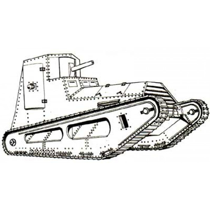 Easy Draw WW1 Tank
