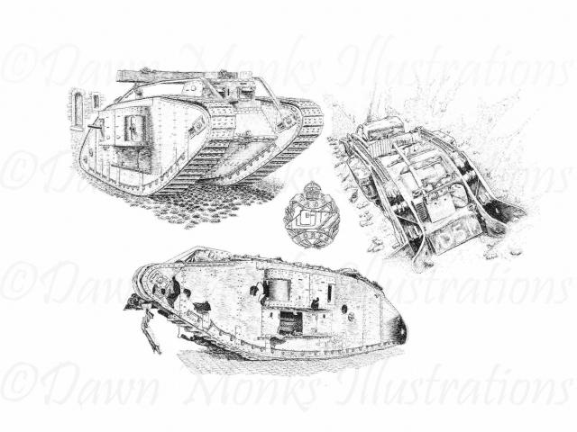640x480 Drawn Tank - Ww1 Tank Drawing