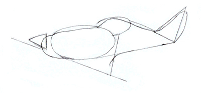 400x186 How To Draw A Fighter Plane - Ww2 Airplane Drawing