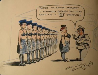 400x308 vintage era autograph book album with watercolours - Ww2 Drawings