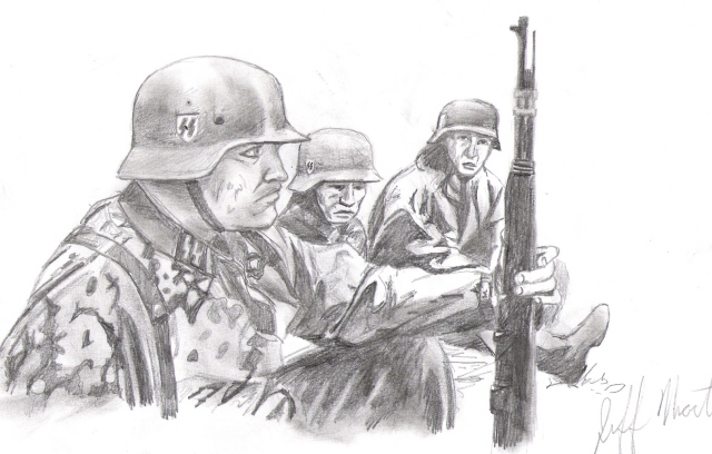 640x408 Soldier Drawing Best Cars - Ww2 Soldier Drawing