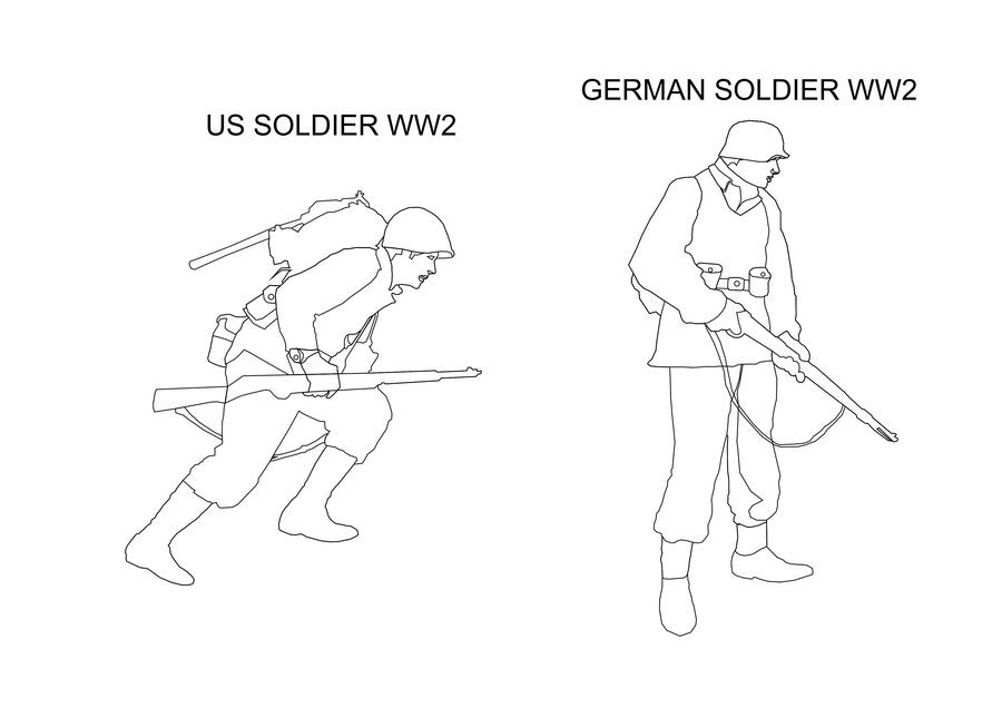 Ww2 Soldier Drawing at Explore collection of Ww2