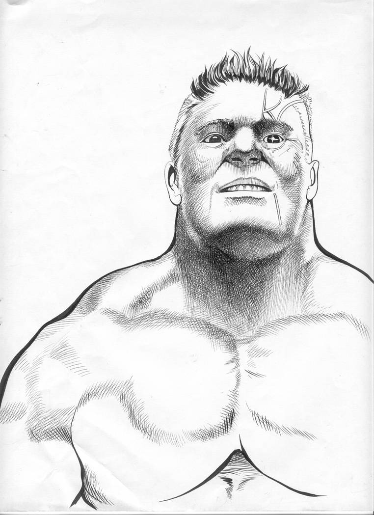 762x1049 wwe superstar brock lesner - Wwe Brock Lesnar Drawing
