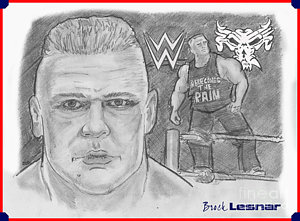 300x221 wwe drawings fine art america - Wwe Brock Lesnar Drawing