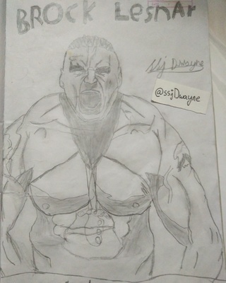 320x400 Brocklesnar Drawings On Paigeeworld Pictures Of Brocklesnar - Wwe Brock Lesnar Drawing
