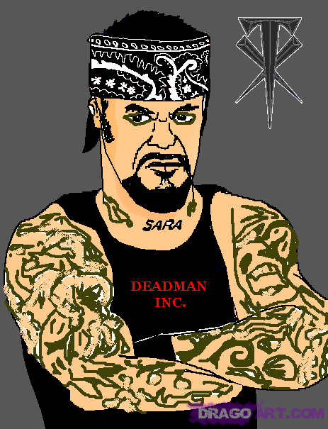 463x605 How To Draw The Undertaker, Step - Wwe Drawing Games