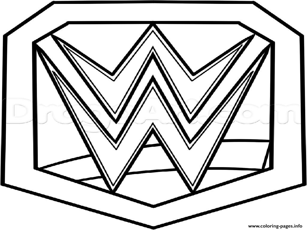 1024x768 Wwe Championship Belt Coloring Pages Great Free Clipart - Wwe Drawing Games