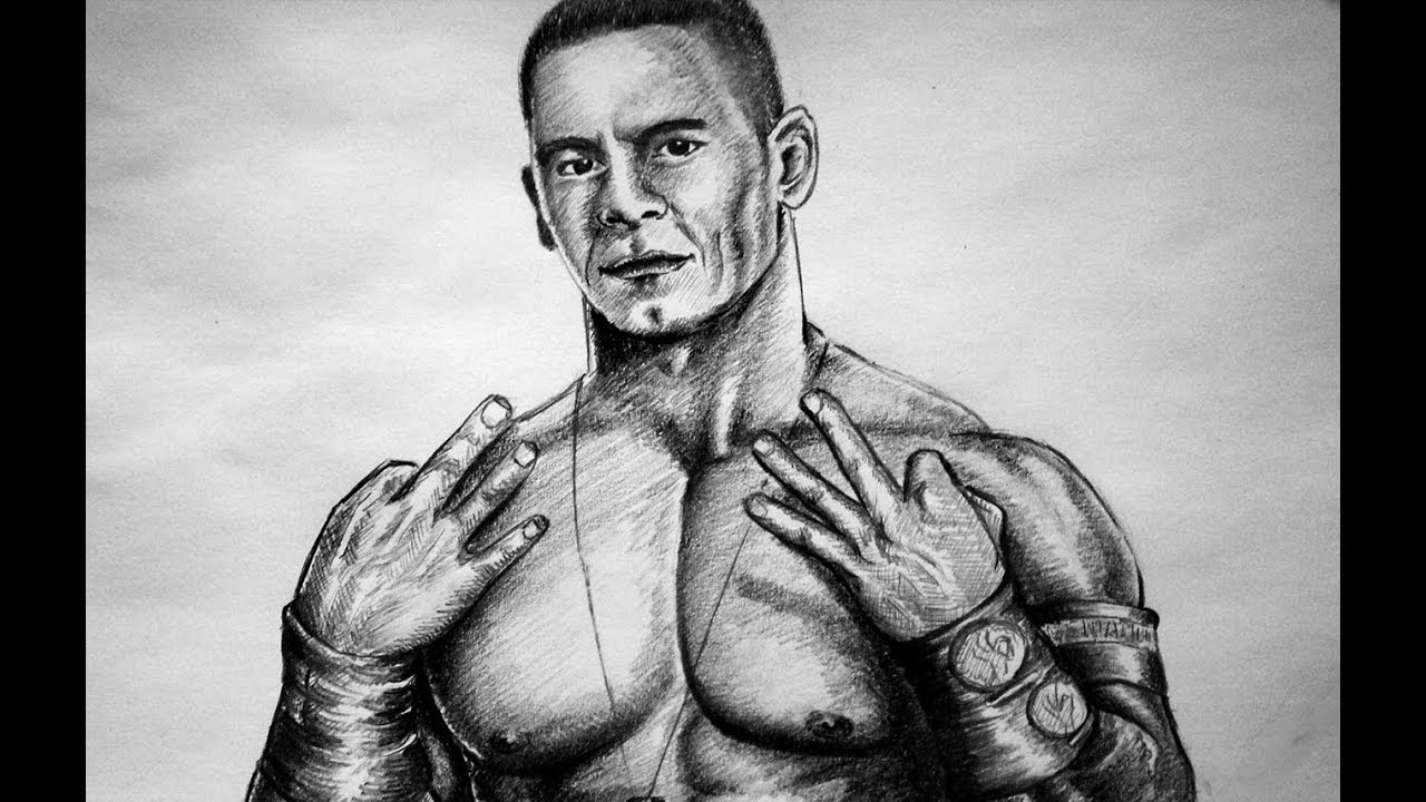 1280x720 How To Draw - Wwe John Cena Drawing