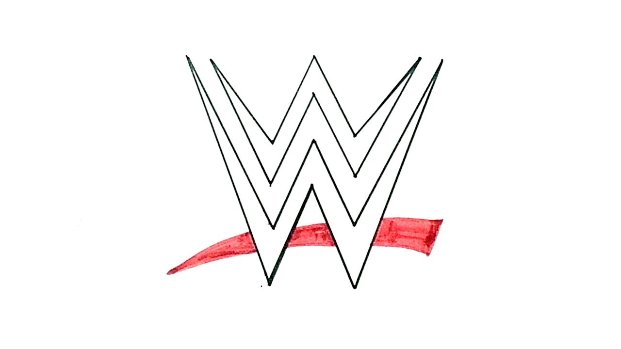 1280x720 How To Draw The Wwe Logo - Wwe Logo Drawing