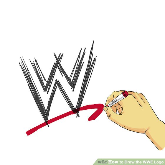 560x560 How To Draw The Wwe Logo Steps - Wwe Logo Drawing