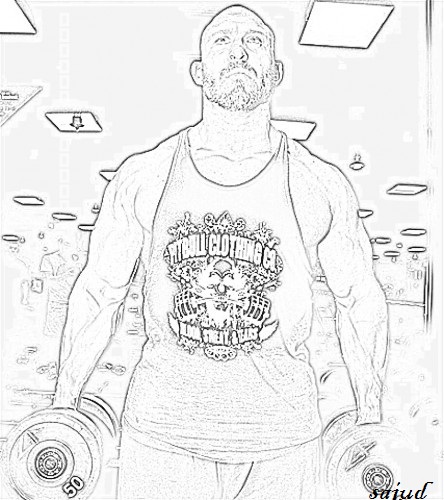 444x500 wwe superstar ryback - Wwe Ryback Drawing