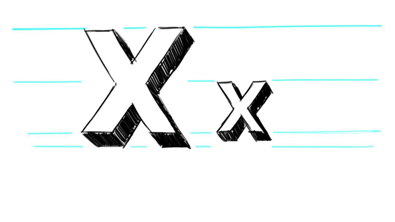 1280x720 How To Draw Letters X - X Drawing