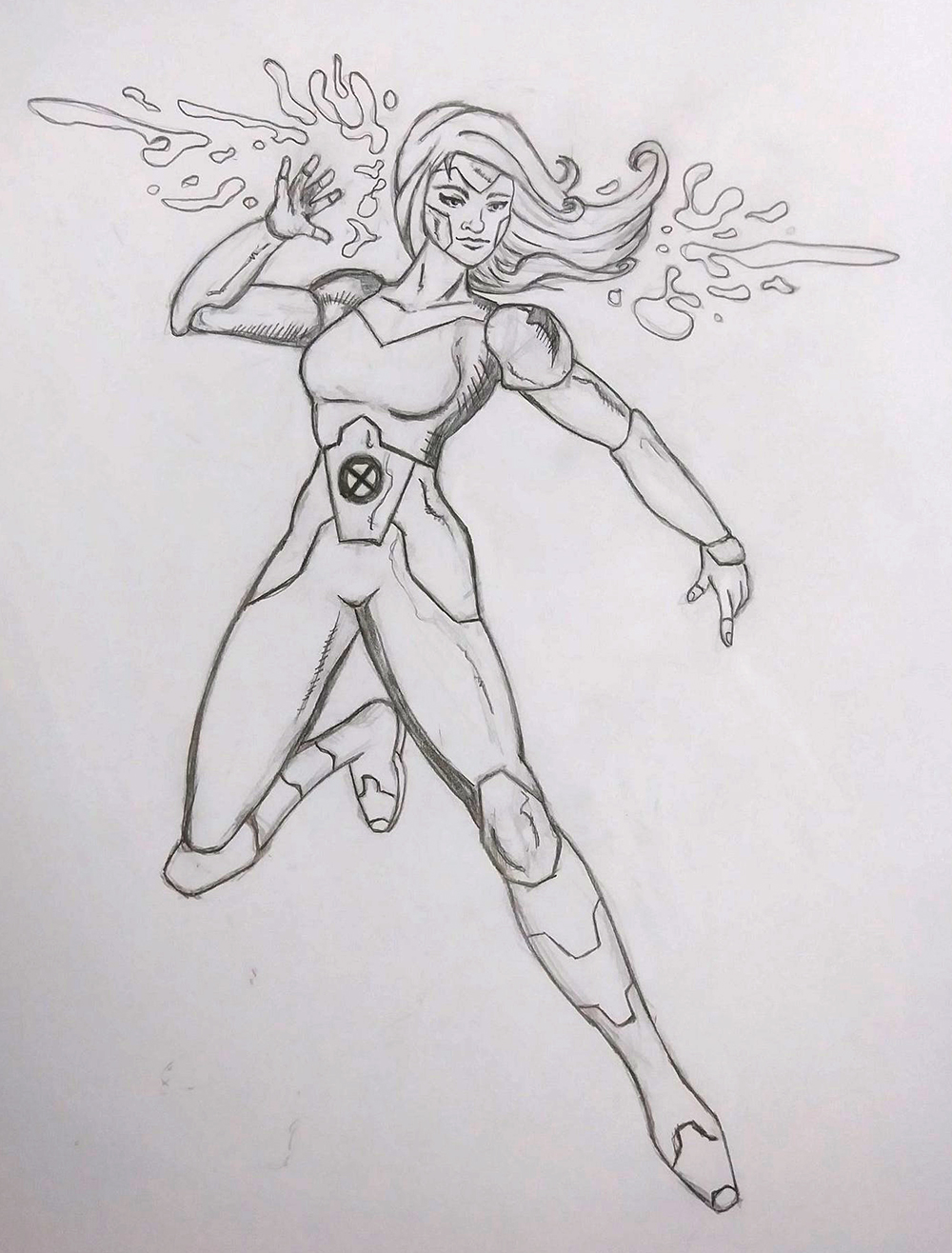 1000x1316 jean grey x men red - X Drawing