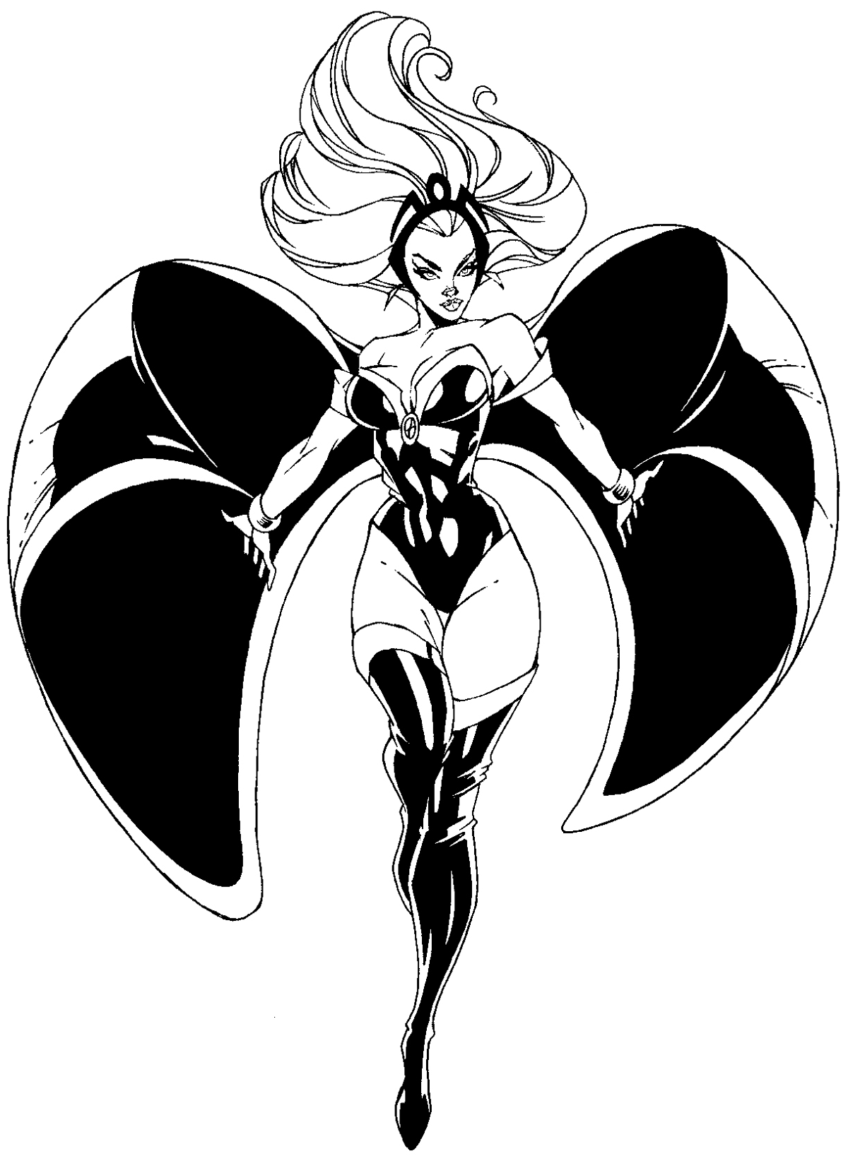 1200x1637 how to draw storm from marvel's xmen comics in easy steps tutorial - X Men Drawing