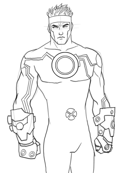 400x566 How To Draw Havok - X Men Drawing