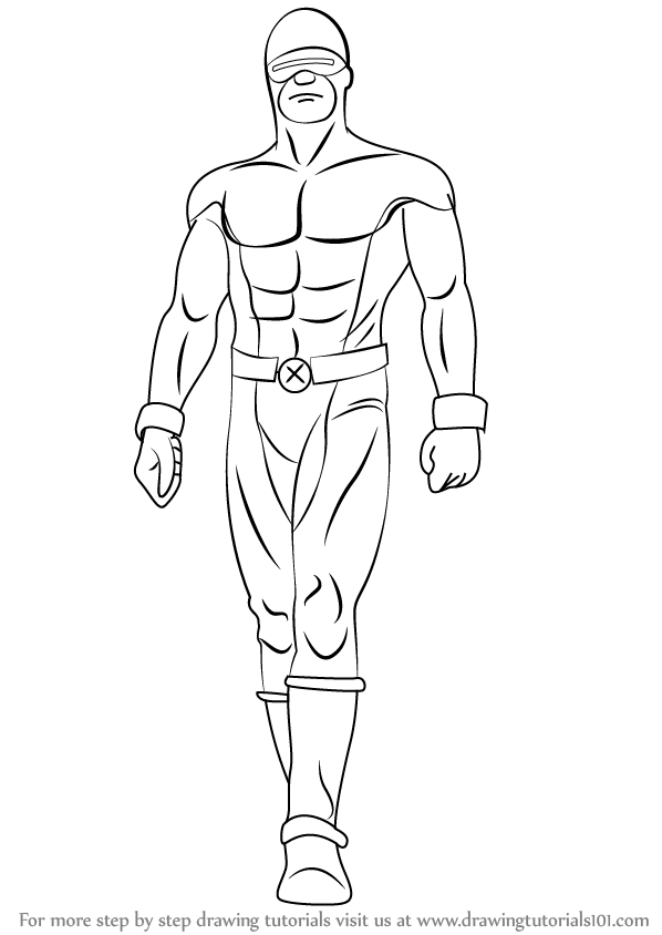 598x844 learn how to draw cyclops from x men - X Men Drawing