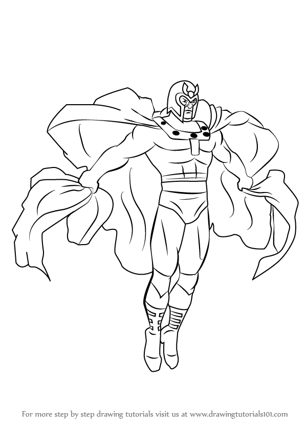 598x844 Learn How To Draw Magneto From X Men - X Men Drawing