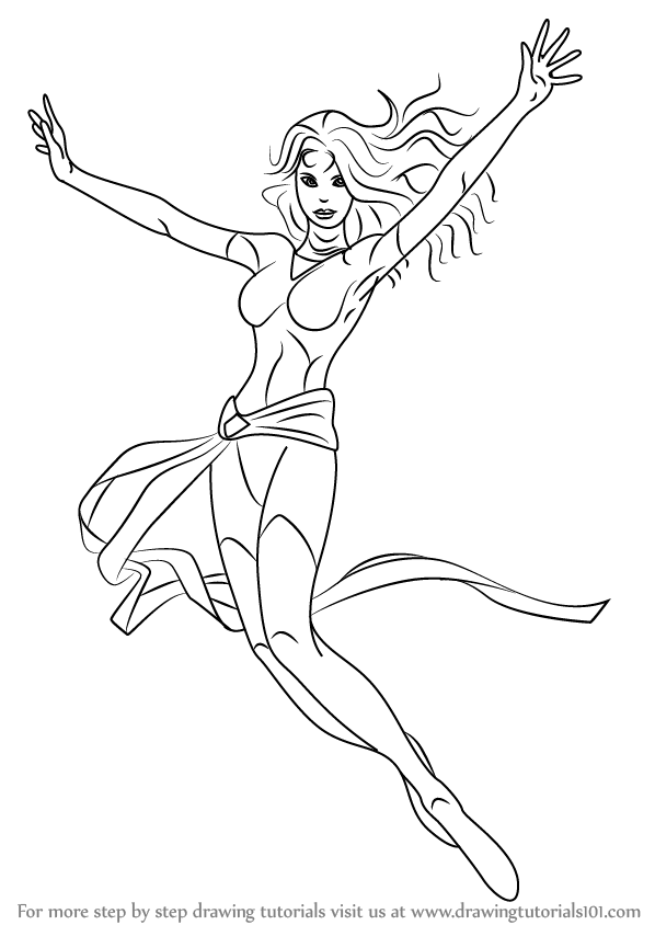 598x844 Learn How To Draw Phoenix From X Men - X Men Drawing