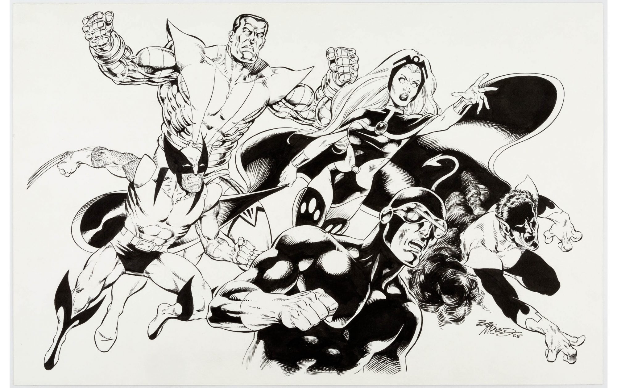 2000x1257 bob mcleod x men drawing dangerous universe - X Men Drawing