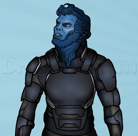 480x472 how to draw beast x men apocalypse, step - X Men Drawing