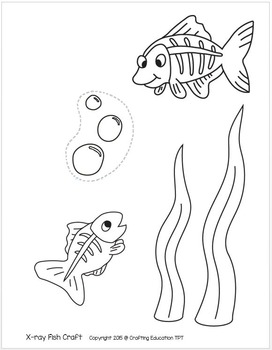 272x350 x is for x ray fish craft and letter tracing - X Ray Fish Drawing