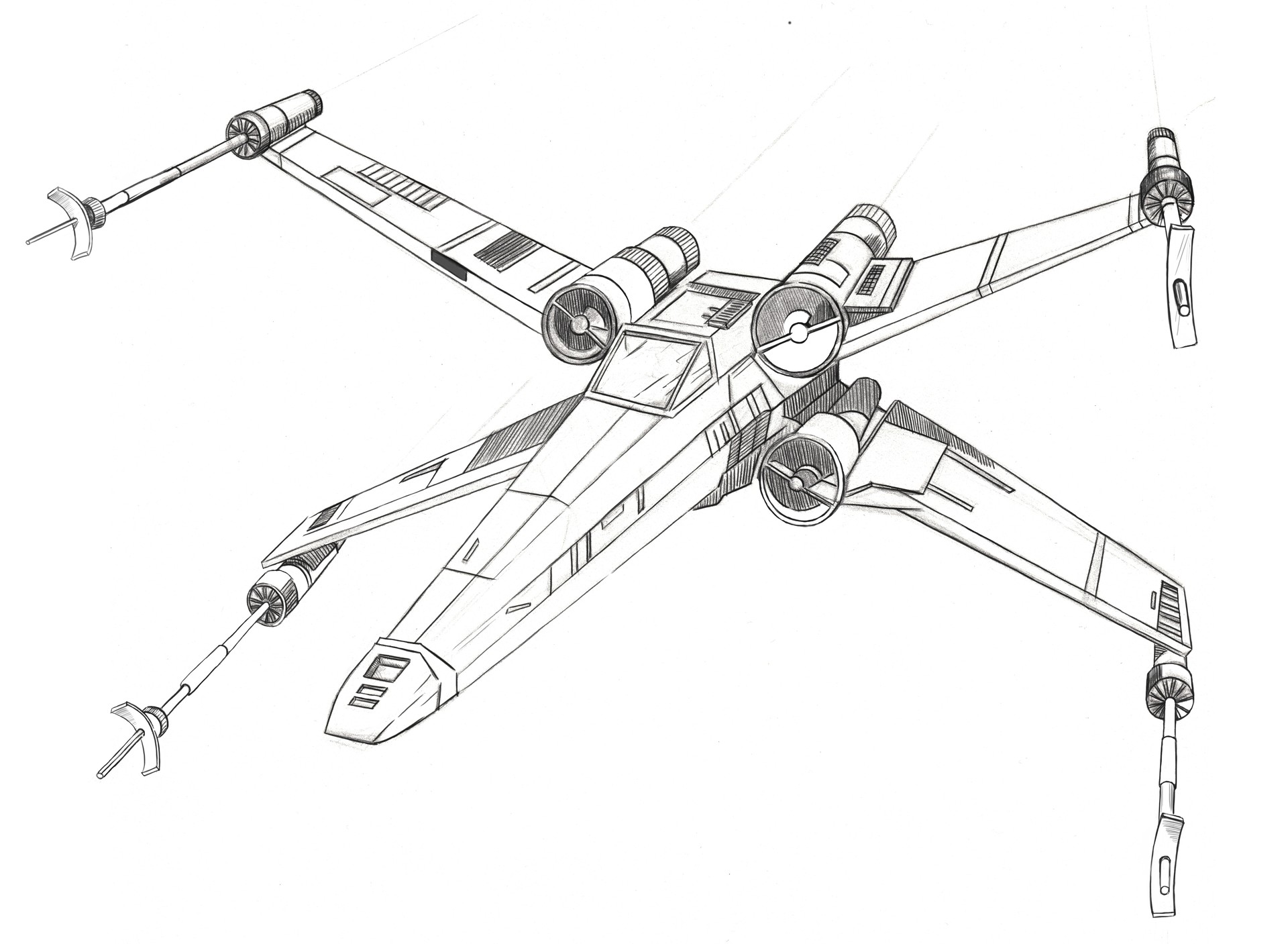 1920x1407 marina orgaz bernal - X Wing Drawing.