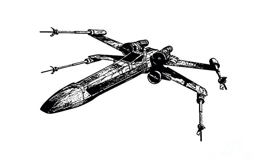 900x573 star wars t x wing starfighter tee digital art - X Wing Drawing.
