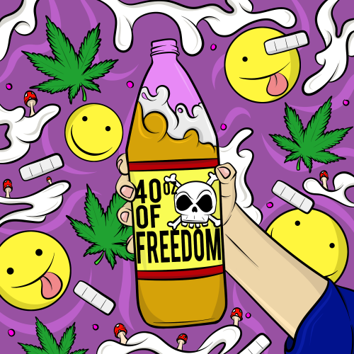 500x500 drawing art trippy dope drugs weed marijuana jesus cartoon pot - Xanax Drawing